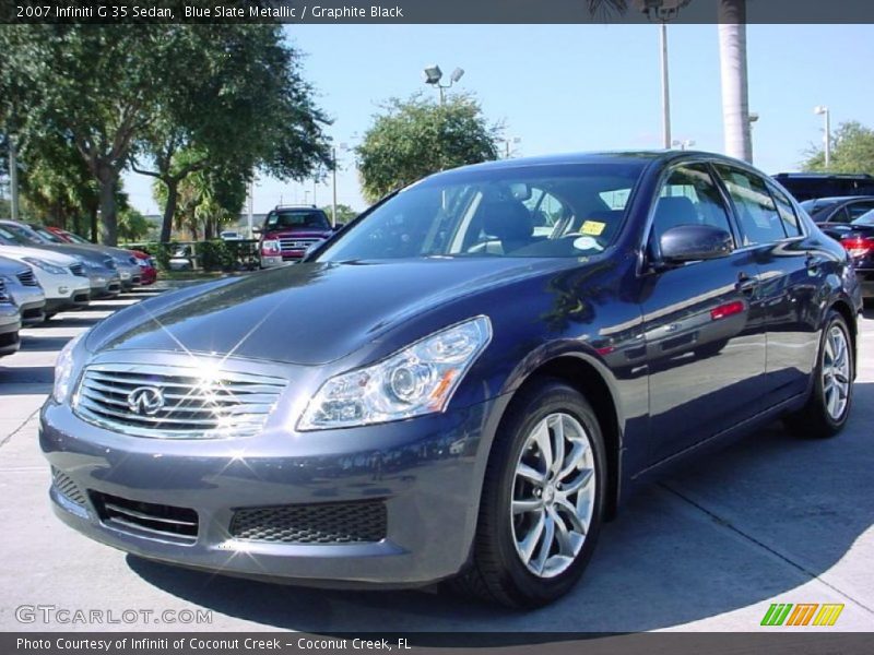 Blue Slate Metallic / Graphite Black 2007 Infiniti G 35 Sedan