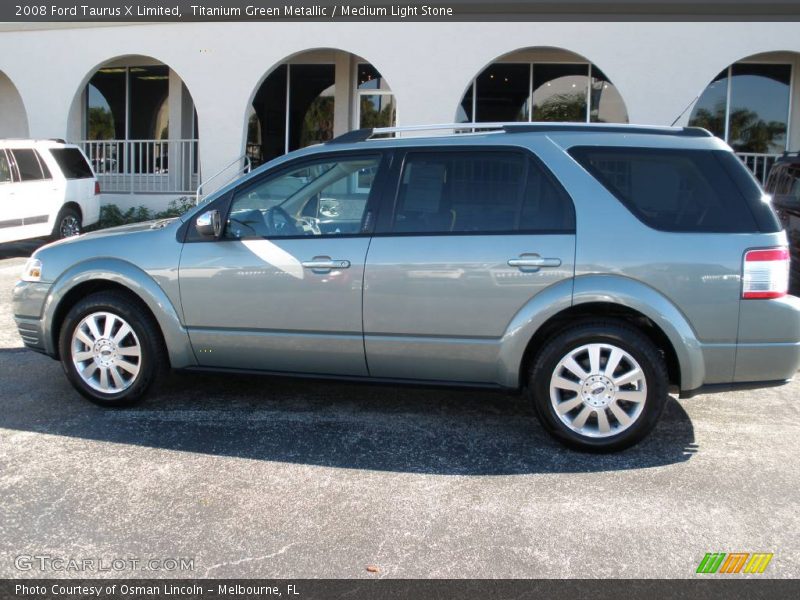 Titanium Green Metallic / Medium Light Stone 2008 Ford Taurus X Limited