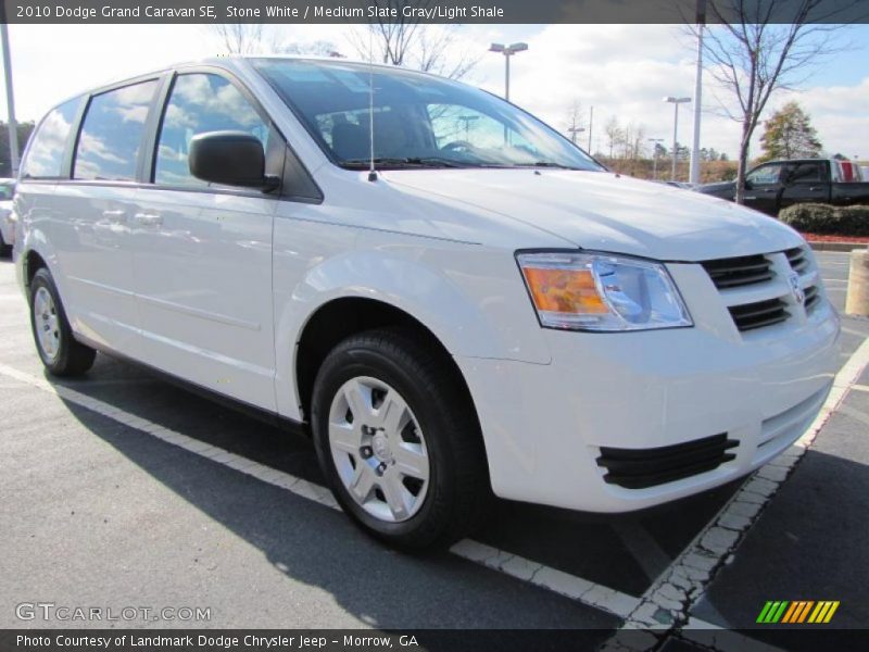 Stone White / Medium Slate Gray/Light Shale 2010 Dodge Grand Caravan SE