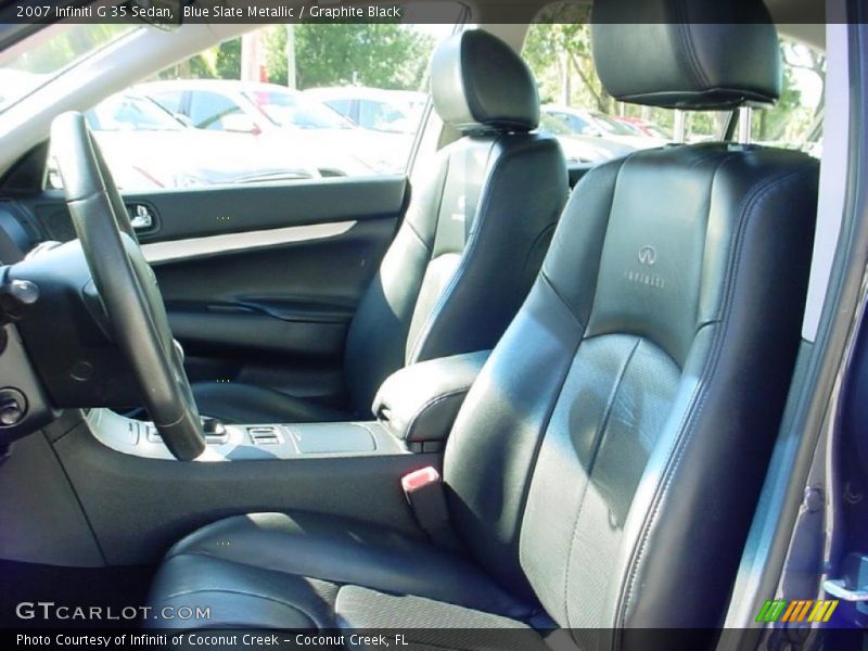 Blue Slate Metallic / Graphite Black 2007 Infiniti G 35 Sedan