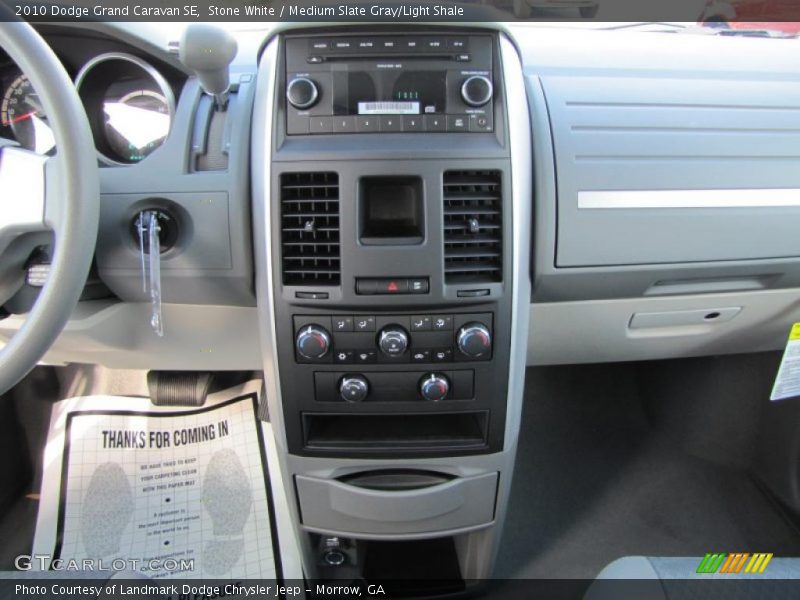 Stone White / Medium Slate Gray/Light Shale 2010 Dodge Grand Caravan SE