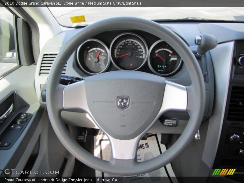 Stone White / Medium Slate Gray/Light Shale 2010 Dodge Grand Caravan SE