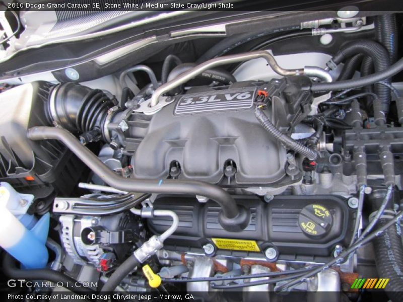 Stone White / Medium Slate Gray/Light Shale 2010 Dodge Grand Caravan SE