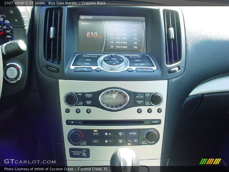 Blue Slate Metallic / Graphite Black 2007 Infiniti G 35 Sedan
