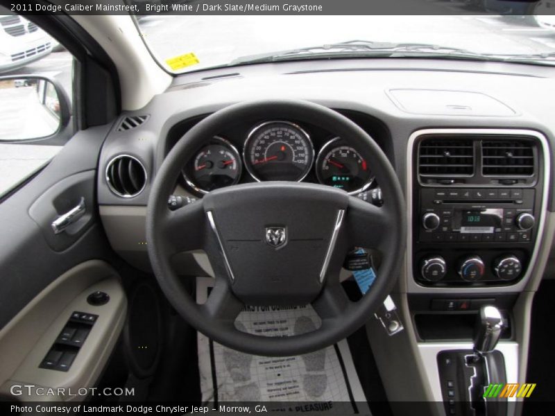Bright White / Dark Slate/Medium Graystone 2011 Dodge Caliber Mainstreet