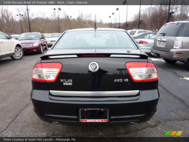 Black / Dark Charcoal 2008 Mercury Milan V6 Premier AWD