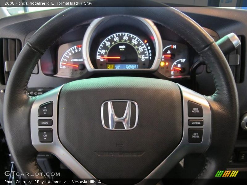 Formal Black / Gray 2008 Honda Ridgeline RTL