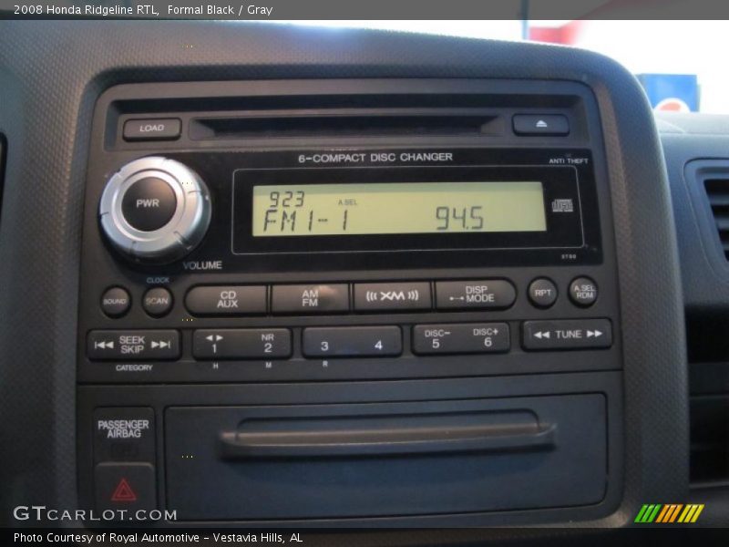Formal Black / Gray 2008 Honda Ridgeline RTL