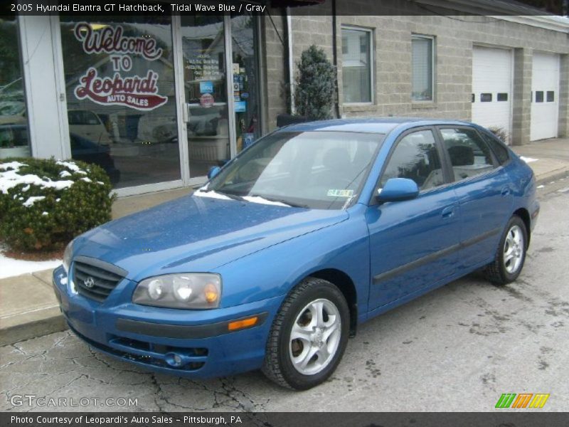 Tidal Wave Blue / Gray 2005 Hyundai Elantra GT Hatchback
