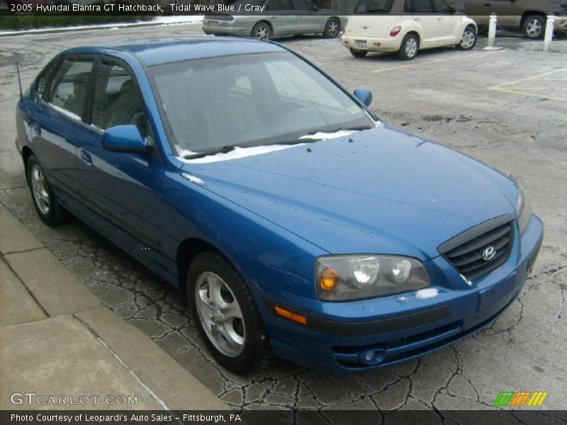 Tidal Wave Blue / Gray 2005 Hyundai Elantra GT Hatchback