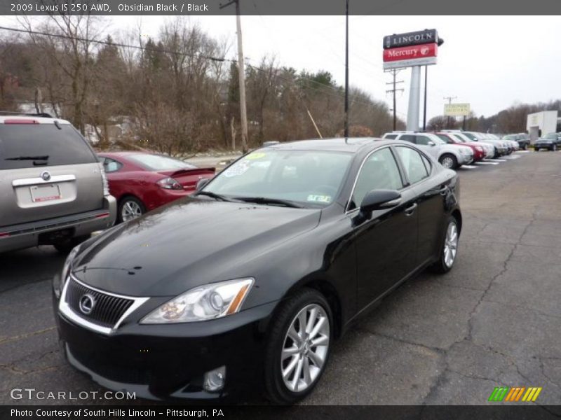 Obsidian Black / Black 2009 Lexus IS 250 AWD