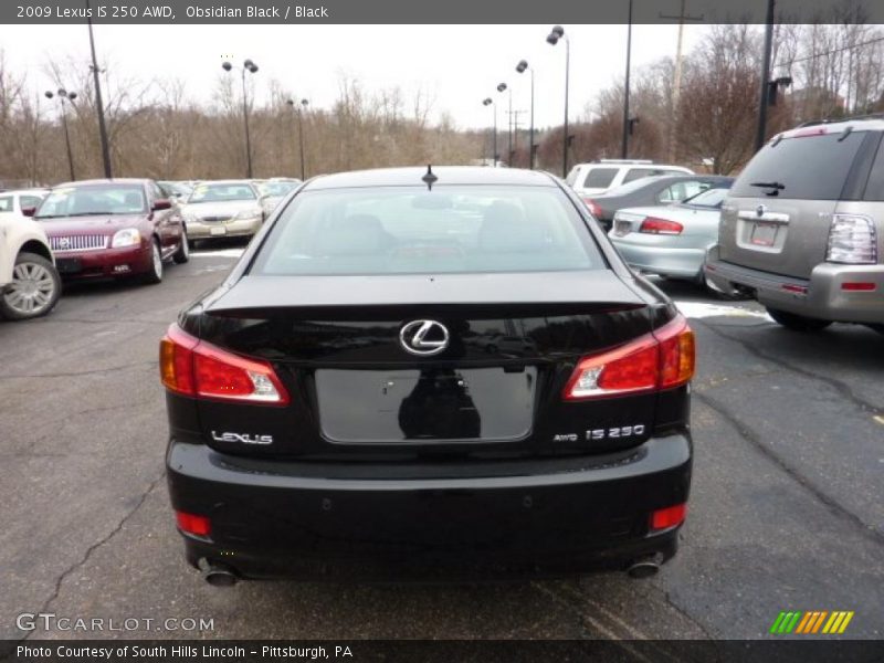 Obsidian Black / Black 2009 Lexus IS 250 AWD