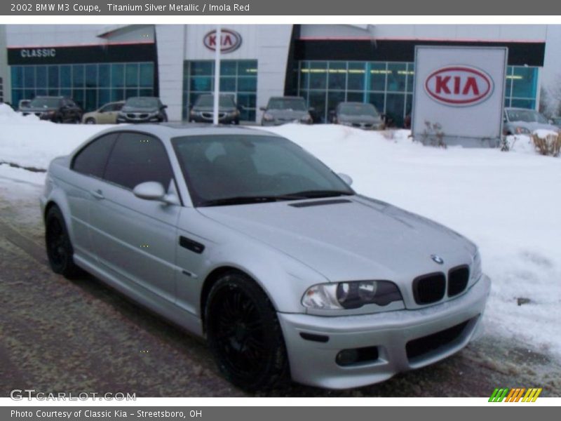 Titanium Silver Metallic / Imola Red 2002 BMW M3 Coupe