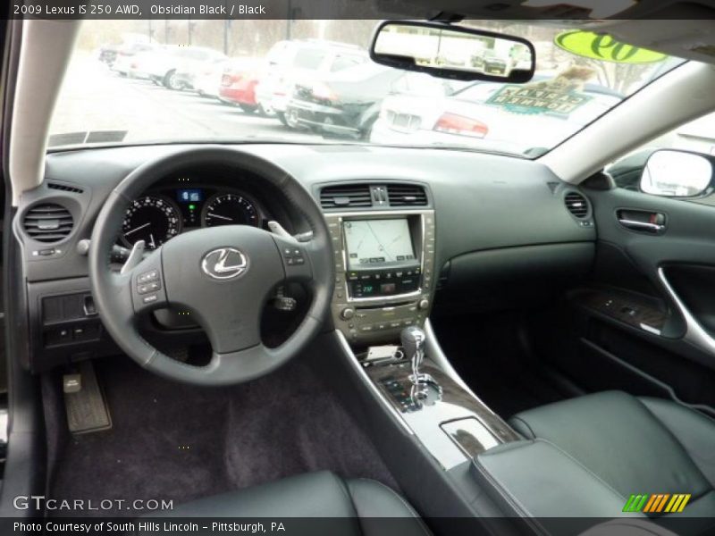 Obsidian Black / Black 2009 Lexus IS 250 AWD