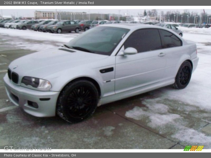 Titanium Silver Metallic / Imola Red 2002 BMW M3 Coupe