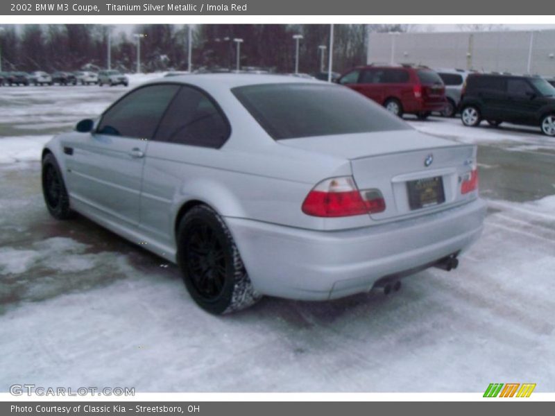 Titanium Silver Metallic / Imola Red 2002 BMW M3 Coupe
