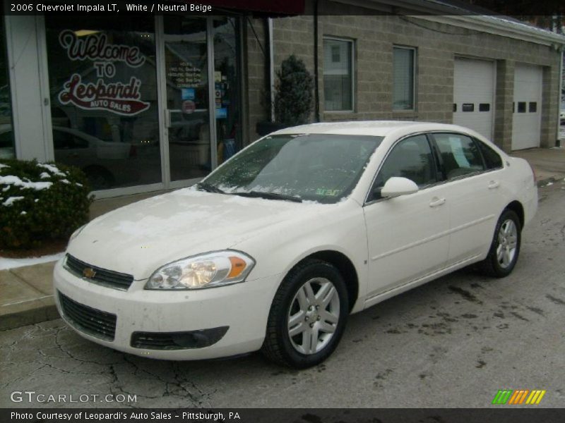 White / Neutral Beige 2006 Chevrolet Impala LT