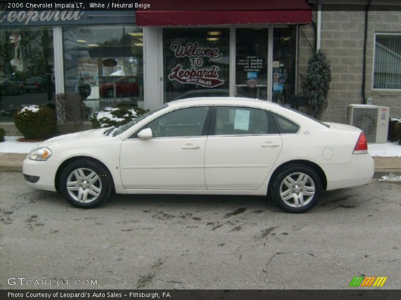 White / Neutral Beige 2006 Chevrolet Impala LT