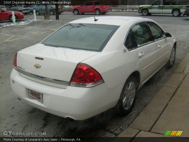 White / Neutral Beige 2006 Chevrolet Impala LT