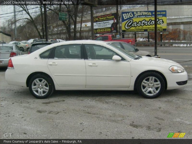 White / Neutral Beige 2006 Chevrolet Impala LT