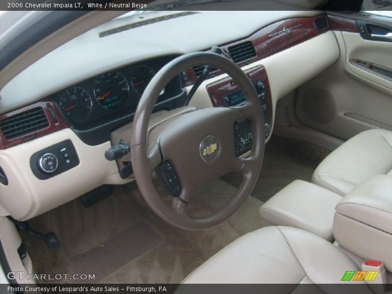 White / Neutral Beige 2006 Chevrolet Impala LT