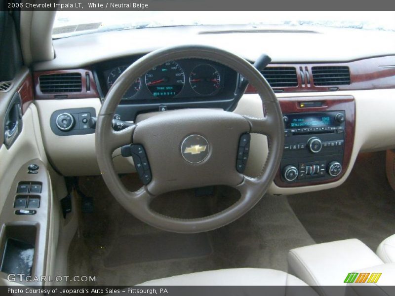 White / Neutral Beige 2006 Chevrolet Impala LT