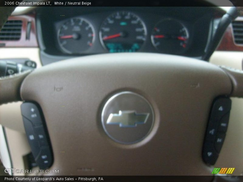 White / Neutral Beige 2006 Chevrolet Impala LT
