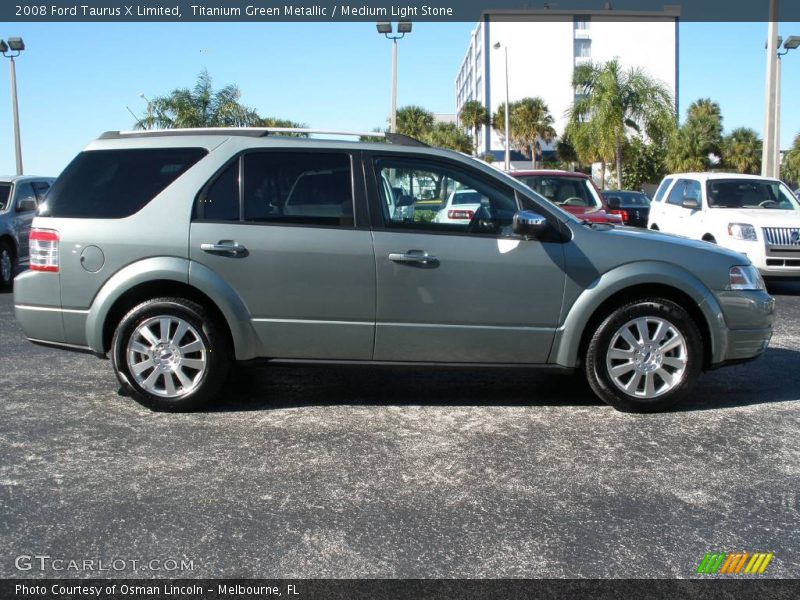 Titanium Green Metallic / Medium Light Stone 2008 Ford Taurus X Limited
