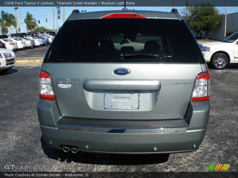 Titanium Green Metallic / Medium Light Stone 2008 Ford Taurus X Limited