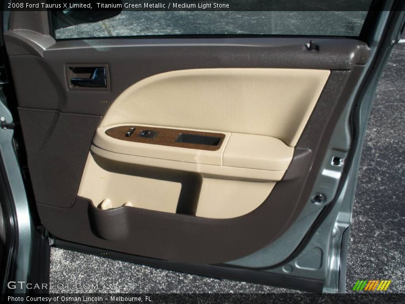 Titanium Green Metallic / Medium Light Stone 2008 Ford Taurus X Limited