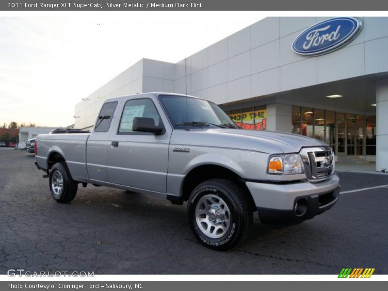 Silver Metallic / Medium Dark Flint 2011 Ford Ranger XLT SuperCab