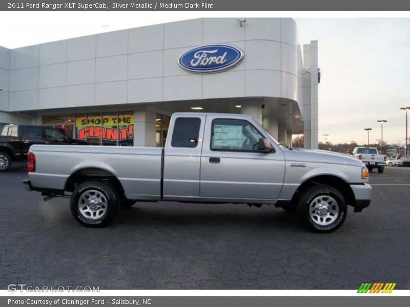 Silver Metallic / Medium Dark Flint 2011 Ford Ranger XLT SuperCab