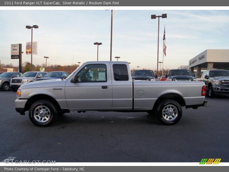 Silver Metallic / Medium Dark Flint 2011 Ford Ranger XLT SuperCab