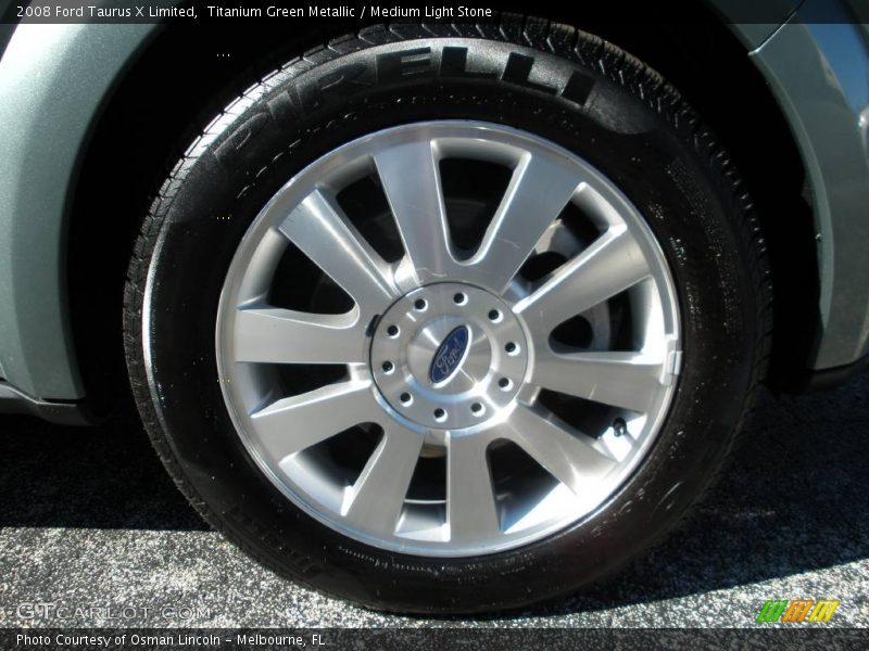 Titanium Green Metallic / Medium Light Stone 2008 Ford Taurus X Limited