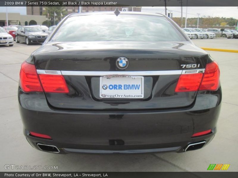 Jet Black / Black Nappa Leather 2009 BMW 7 Series 750i Sedan