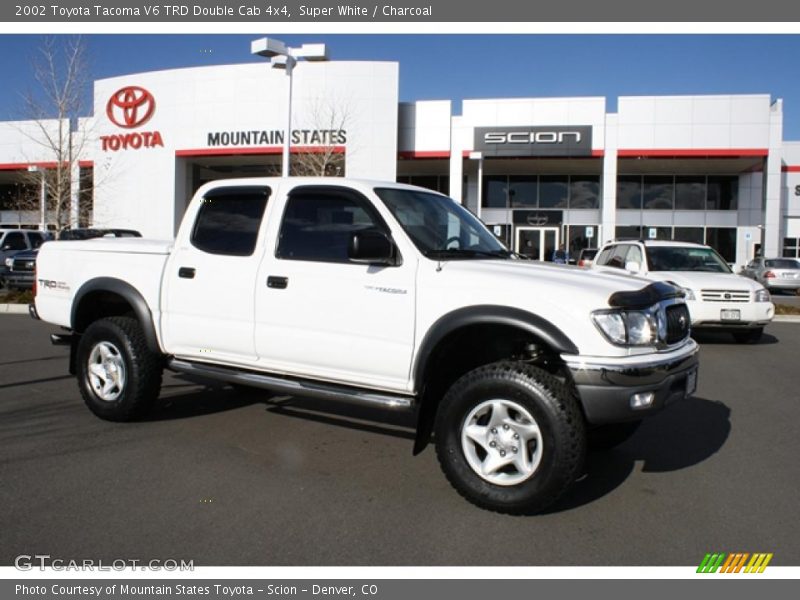 Super White / Charcoal 2002 Toyota Tacoma V6 TRD Double Cab 4x4