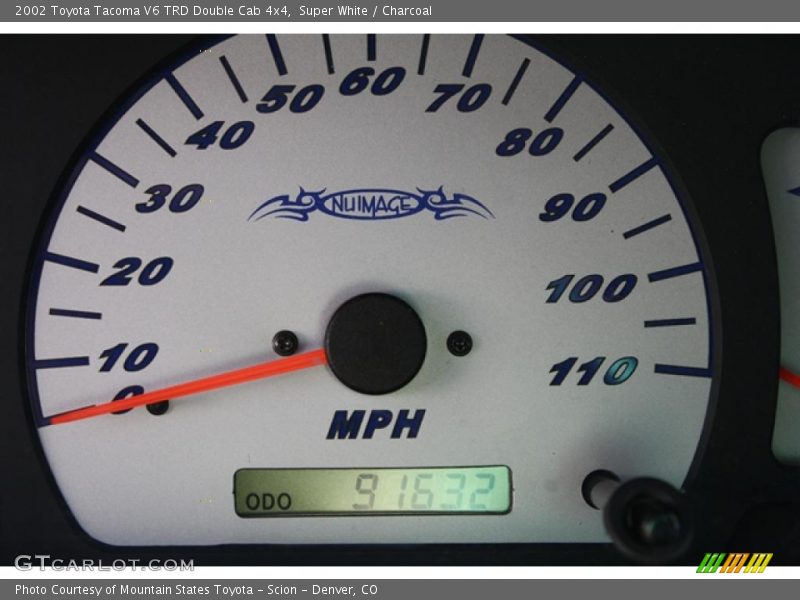 Super White / Charcoal 2002 Toyota Tacoma V6 TRD Double Cab 4x4