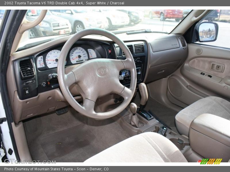 Super White / Charcoal 2002 Toyota Tacoma V6 TRD Double Cab 4x4