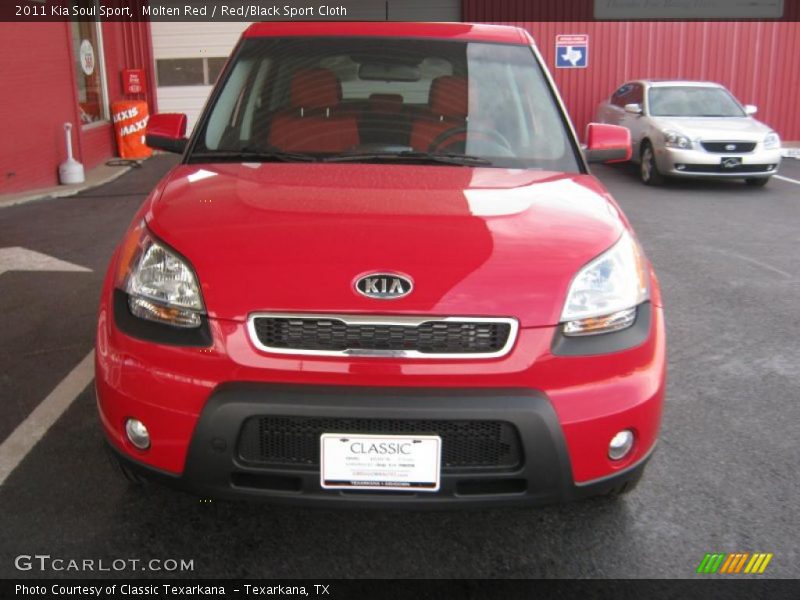 Molten Red / Red/Black Sport Cloth 2011 Kia Soul Sport