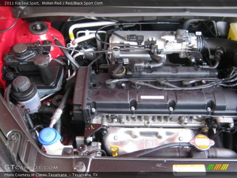  2011 Soul Sport Engine - 2.0 Liter DOHC 16-Valve CVVT 4 Cylinder