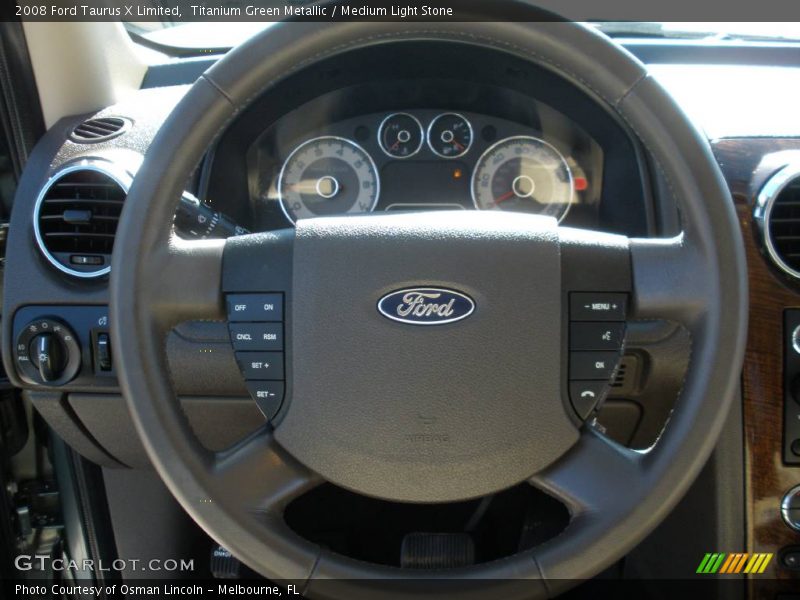 Titanium Green Metallic / Medium Light Stone 2008 Ford Taurus X Limited