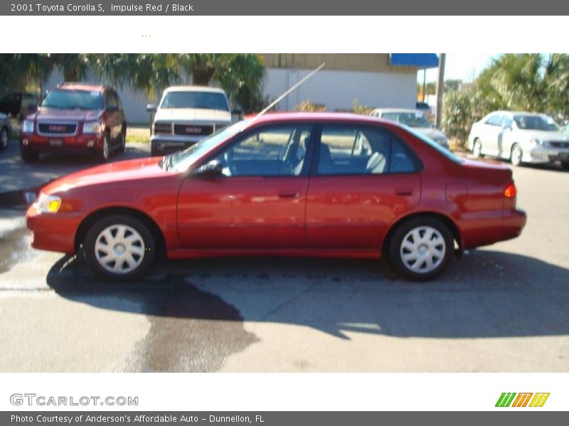 Impulse Red / Black 2001 Toyota Corolla S