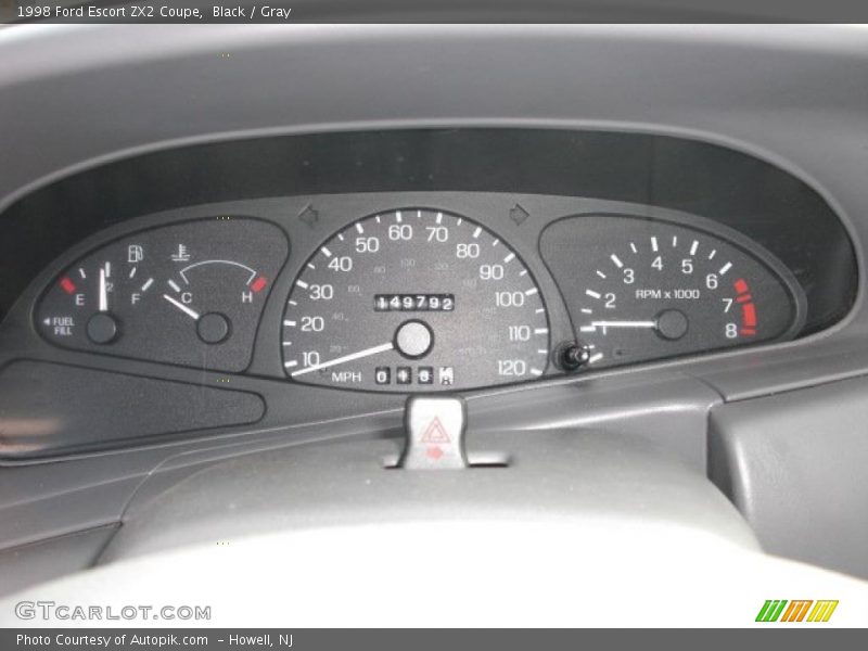 Black / Gray 1998 Ford Escort ZX2 Coupe