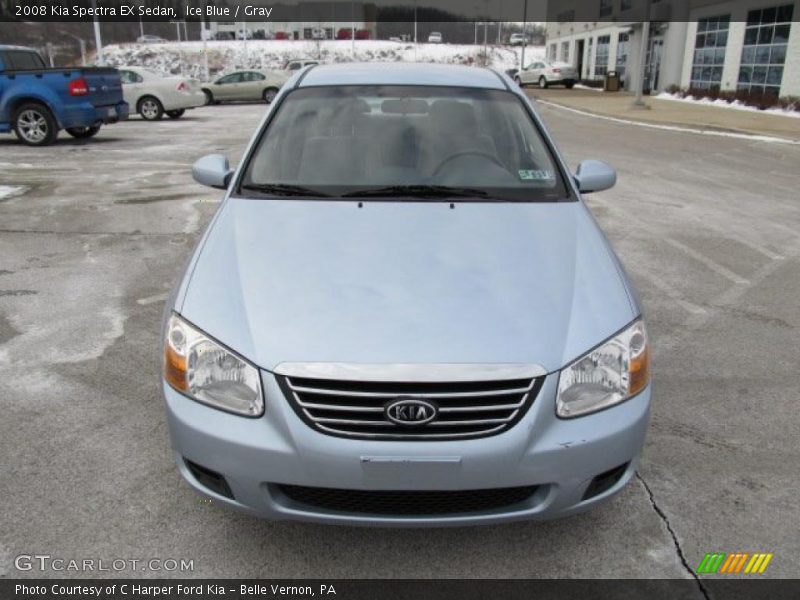 Ice Blue / Gray 2008 Kia Spectra EX Sedan