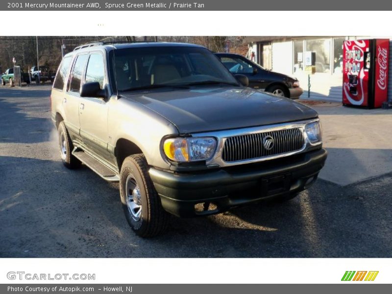 Spruce Green Metallic / Prairie Tan 2001 Mercury Mountaineer AWD