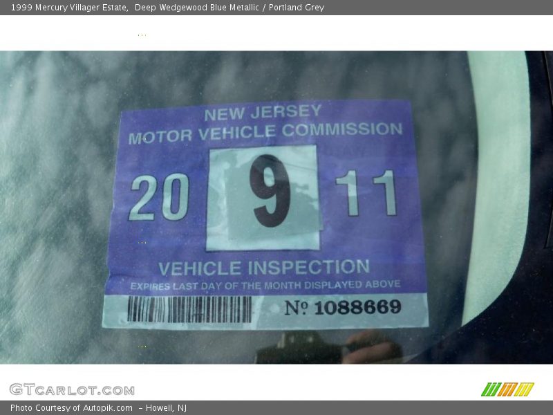 Deep Wedgewood Blue Metallic / Portland Grey 1999 Mercury Villager Estate