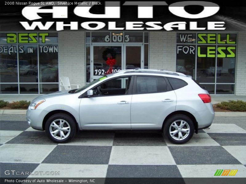 Silver Ice Metallic / Black 2008 Nissan Rogue SL AWD