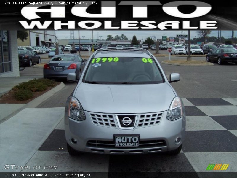 Silver Ice Metallic / Black 2008 Nissan Rogue SL AWD