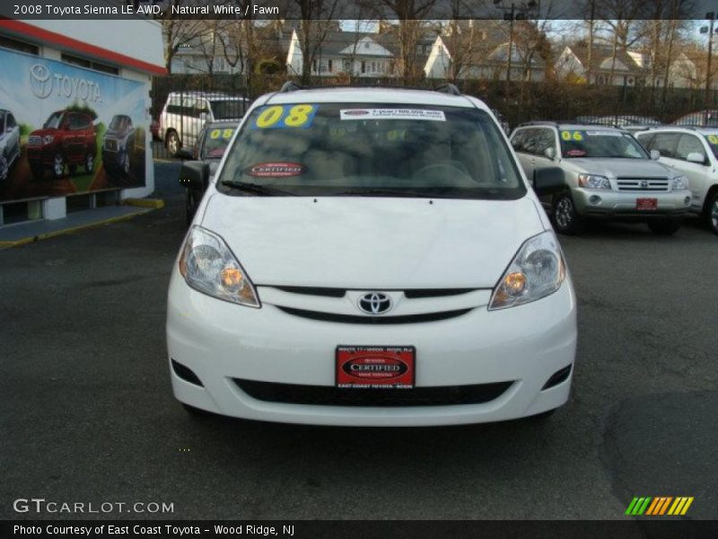 Natural White / Fawn 2008 Toyota Sienna LE AWD