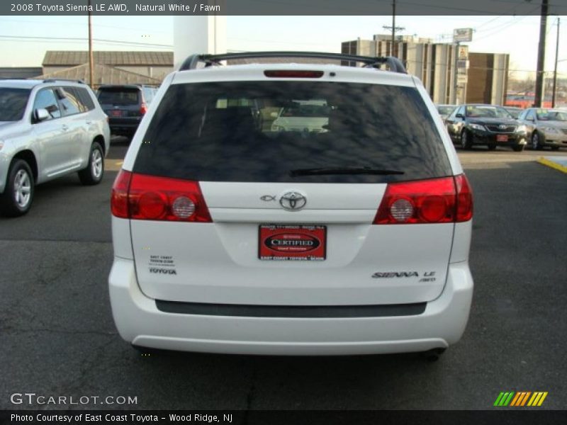 Natural White / Fawn 2008 Toyota Sienna LE AWD